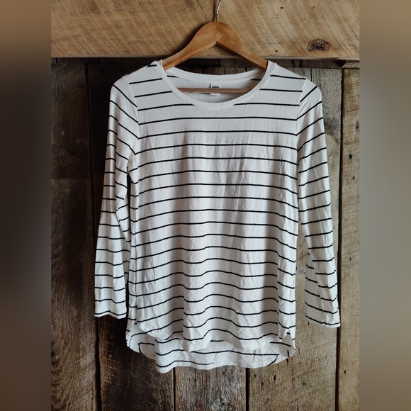 Striped 3/4 Sleeve Shirt - Picture 1 of 4
